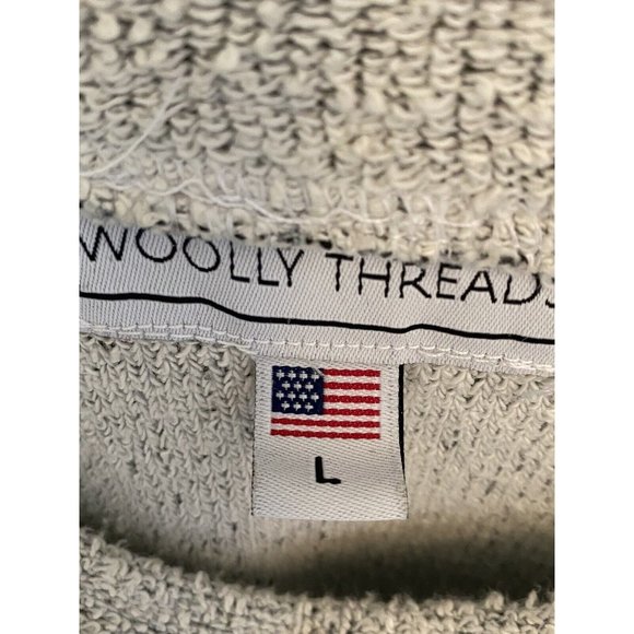 Woolly Threads Sweatshirt Alpha Xi Delta Madison WI Crewneck Sz Large Comfy EUC - Picture 3 of 8